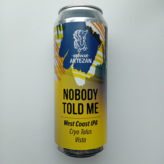 Browar Artezan Nobody Told Me West Coast IPA - 500ml - 7,0% (THT 29-11-2024)